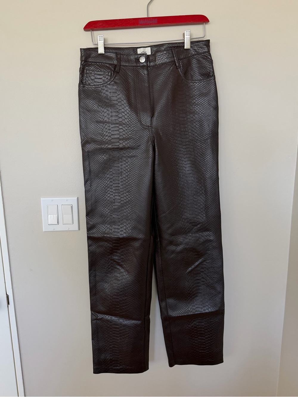 Aritzia Wilfred Melina Pant - Brown Croc